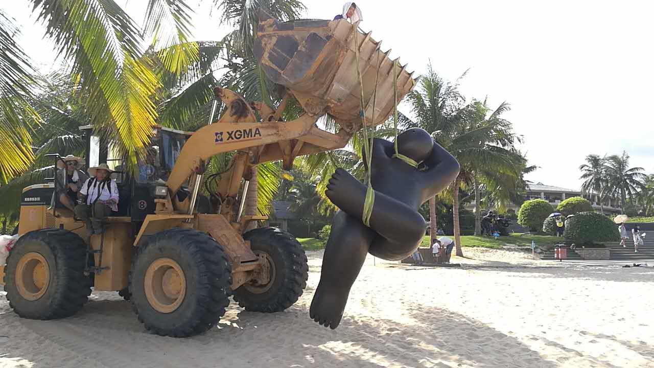 moving the sculptures